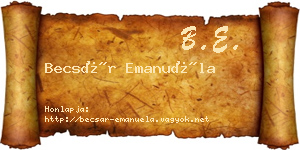 Becsár Emanuéla névjegykártya