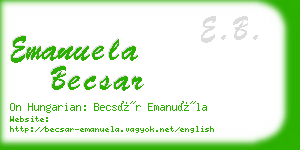 emanuela becsar business card
